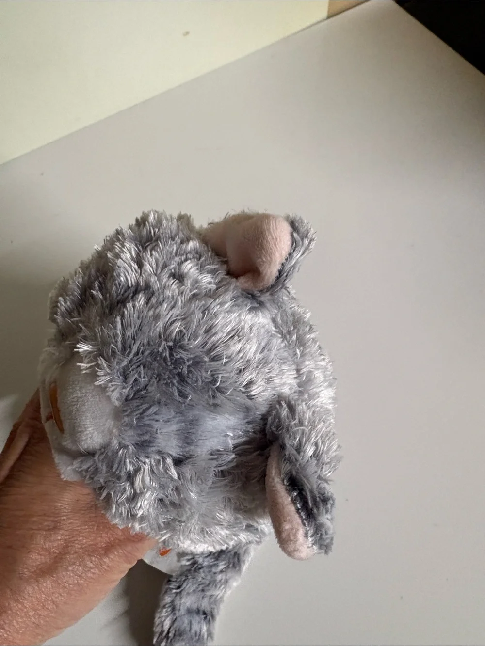 Melissa & Doug Greycie Tabby Cat, featuring soft grey and white patterned fur